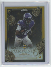 2025 TOPPS Chrome Fortune 15 Justin Jefferson GOLD SSP #'D /50 Minnesota Vikings