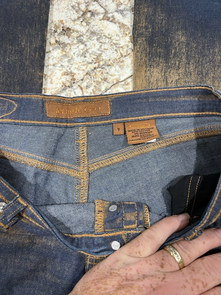 ВИНТАЖНЫЙ БОНГО позвольте мне b. Выстиранные джинсы с заниженной талией размер 7. 90-е ретро - Изображение 2 из 4