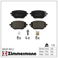 Zimmermann BremsbelÄGe Bremsbelagsatz Hinten Toyota Proace Peugeot CitroËN Opel