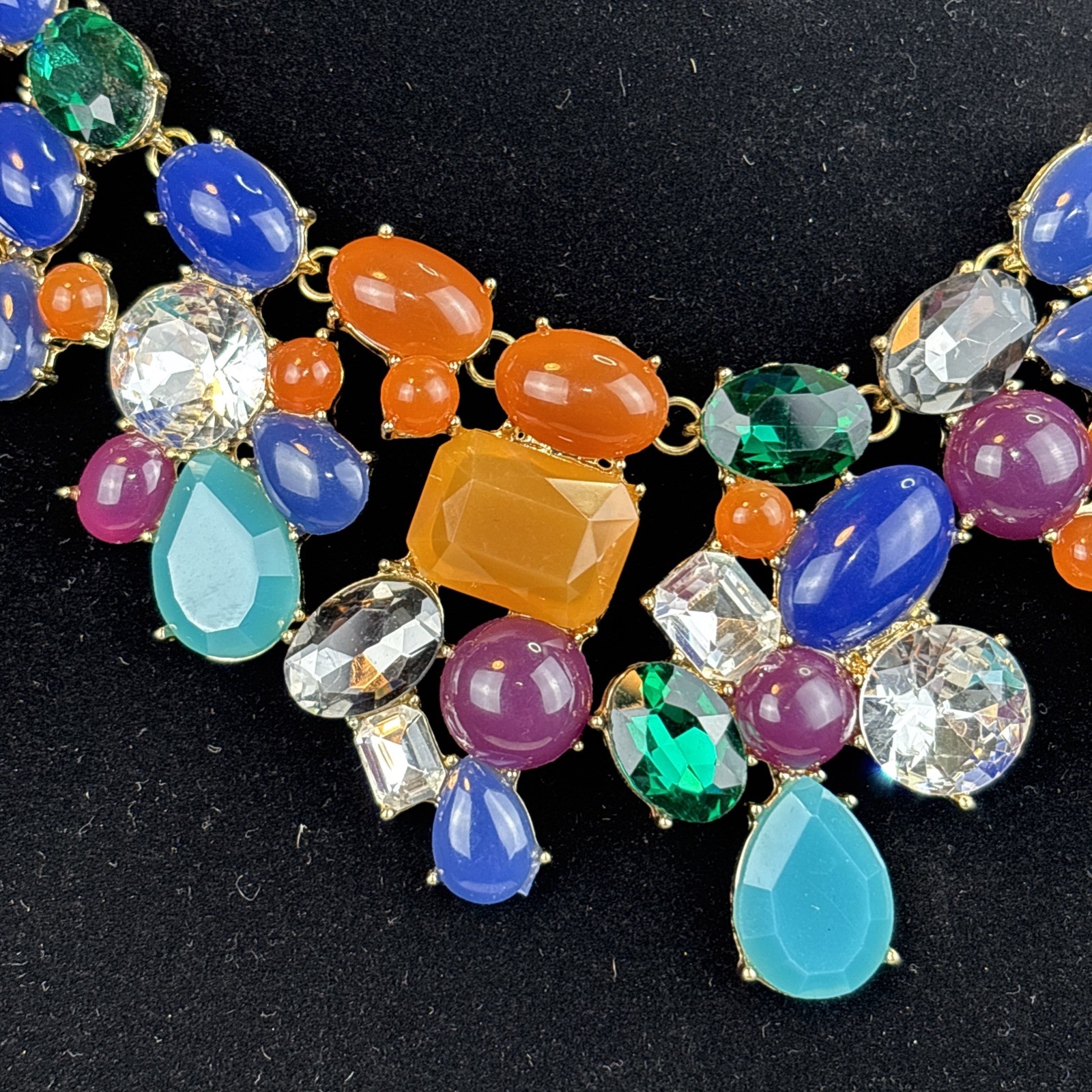 Maximalist Multicolor Statement Necklace Bold Chu… - image 2