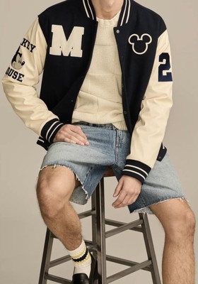 Disney Mickey & Friends Lucky Brand Varsity Lettermen Jacket
