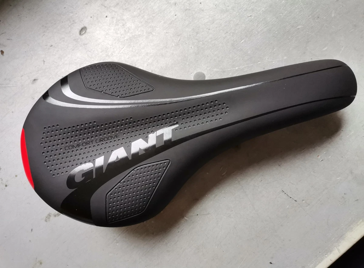 Selle Vélo Rétro Giant Saddle – Noir Et Gris, Rail 7x7 Mm, Pour VTT Ou Route