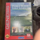 Pebble Beach Golf Links (Sega Genesis, 1994) with Case & Manual, Tested