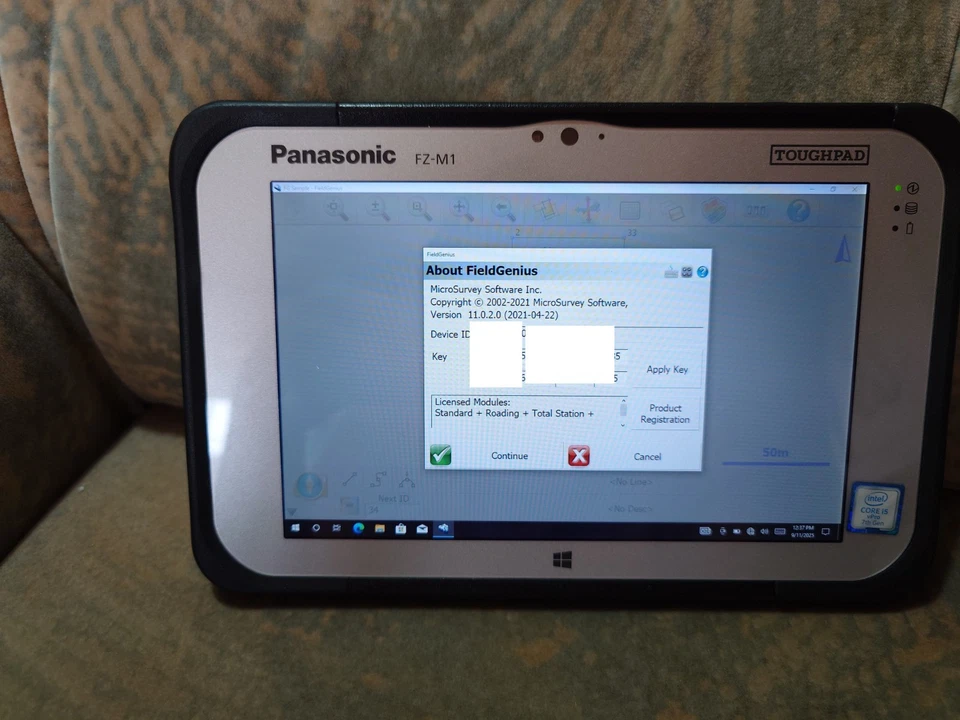 Panasonic FZ-M1- mk3  I5 8 GB RAM Toughpad SurvPC 6, FIELDGENIUS 11 RTK survey - Image 2 of 4