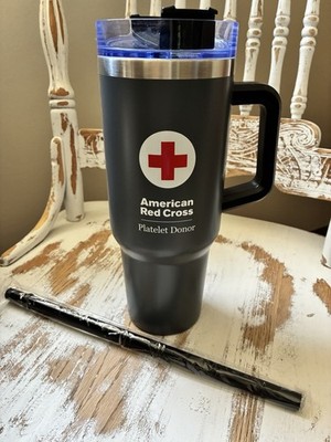 American Red Cross Platelet Donor 40 oz Tumbler  with Straw
