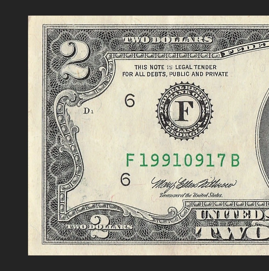 SEP 17 1991 Birthday Fancy Serial Number Date Note One Dollar Bill 09 17 1991 - Image 4 of 4
