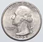 1935 Washington Quarter AU (K291)