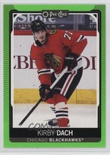2021-22 O-Pee-Chee Neon Green Border 35/50 Kirby Dach #31 vs3