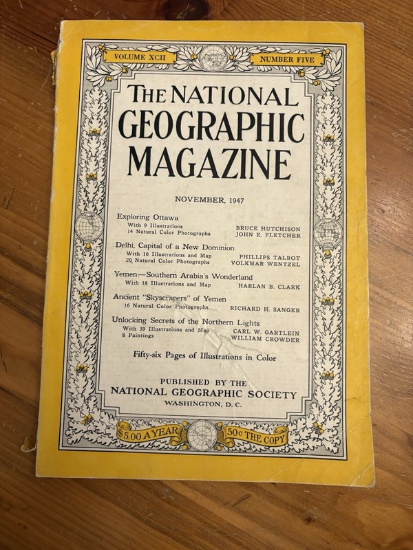 Vtg National Geographic November 1947