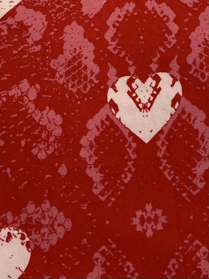 LuLaRoe Leggings TC2 Tall Curvy 2 Rare RED SNAKESKIN Wild Animal VALENTINE Heart - Image 3 of 4