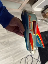 Vintage 1950-60s Tin Battery Operated Atom Rocket 7 By Modern Toys Japan! WORKS!