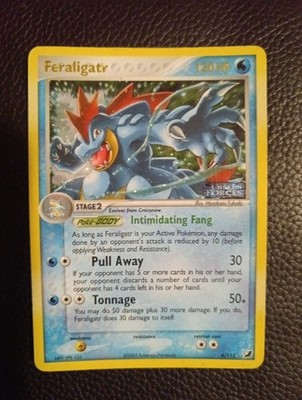 Feraligatr [Reverse Holo] #4 from Unseen Forces ((2005)) – Pokémon card