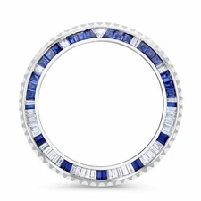 4.50CT SAPPHIRE & NATURAL DIAMOND BEZEL FOR ROLEX SUBMARINER 16610 16800 116610