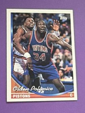 Topps 1993-94 Olden Polynice #48 Detroit Pistons Basketball Card