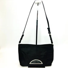 CHRISTIAN DIOR Maris Pearl Magnetic One-Shoulder Bag Black Used Authentic Used