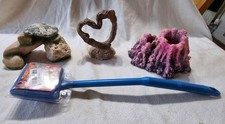 Aquarium Ornaments X 3 + Claner Sponge