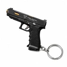 Mini G34 Pistol, 1:3 Model Keychain Gun, Mini Metal Toy Gun Keychain