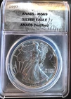 1997 American Eagle ANACS MS-69 Certified US Mint Bullion-0.999 Silver 1 Oz Coin