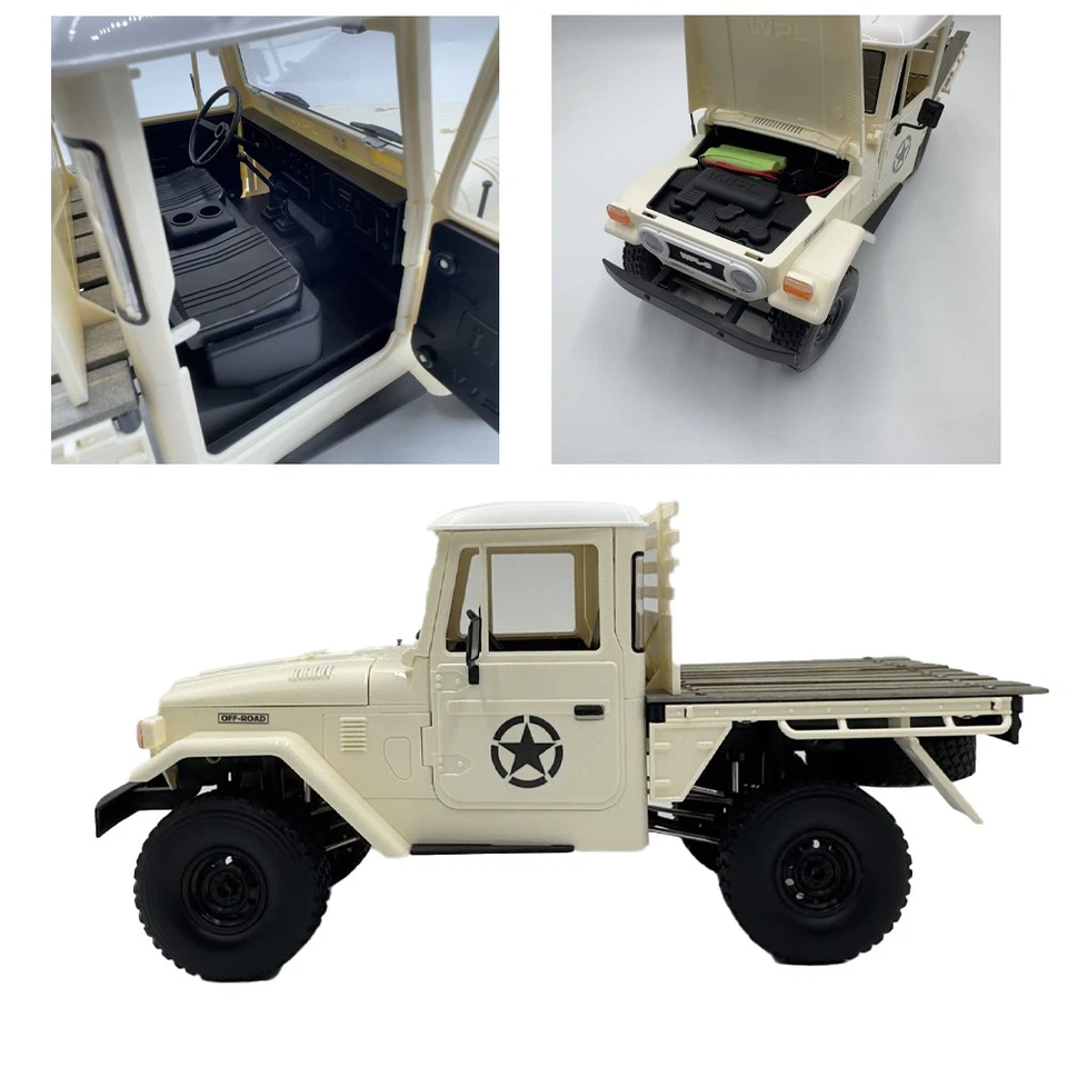 EE. UU. 1/16 4x4 4x4 escala sobre orugas todo terreno 2025 Wpl camión C44 nueva actualización Foto 2 de 4