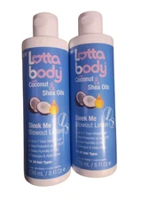 Lottabody Coconut & Shea Oils Sleek Me Blowout Lotion 8 oz ea -2 PACK Lotta Body