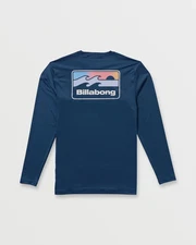 Billabong Runner Loose Fit Long Sleeve Surf Tee Navy sz Extra Large NWT
