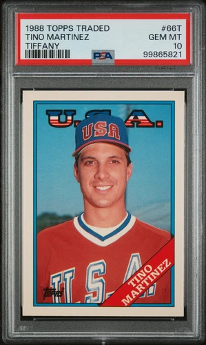 1988 TOPPS TRADED TIFFANY #66T TINO MARTINEZ PSA 10