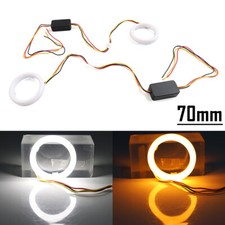 Switchback Led Headlight Retrofit Angel Eyes Halo Rings White Amber Light 70mm Switchback Led Headlight Retrofit Angel Eyes Halo Rings White Amber Light 70mm