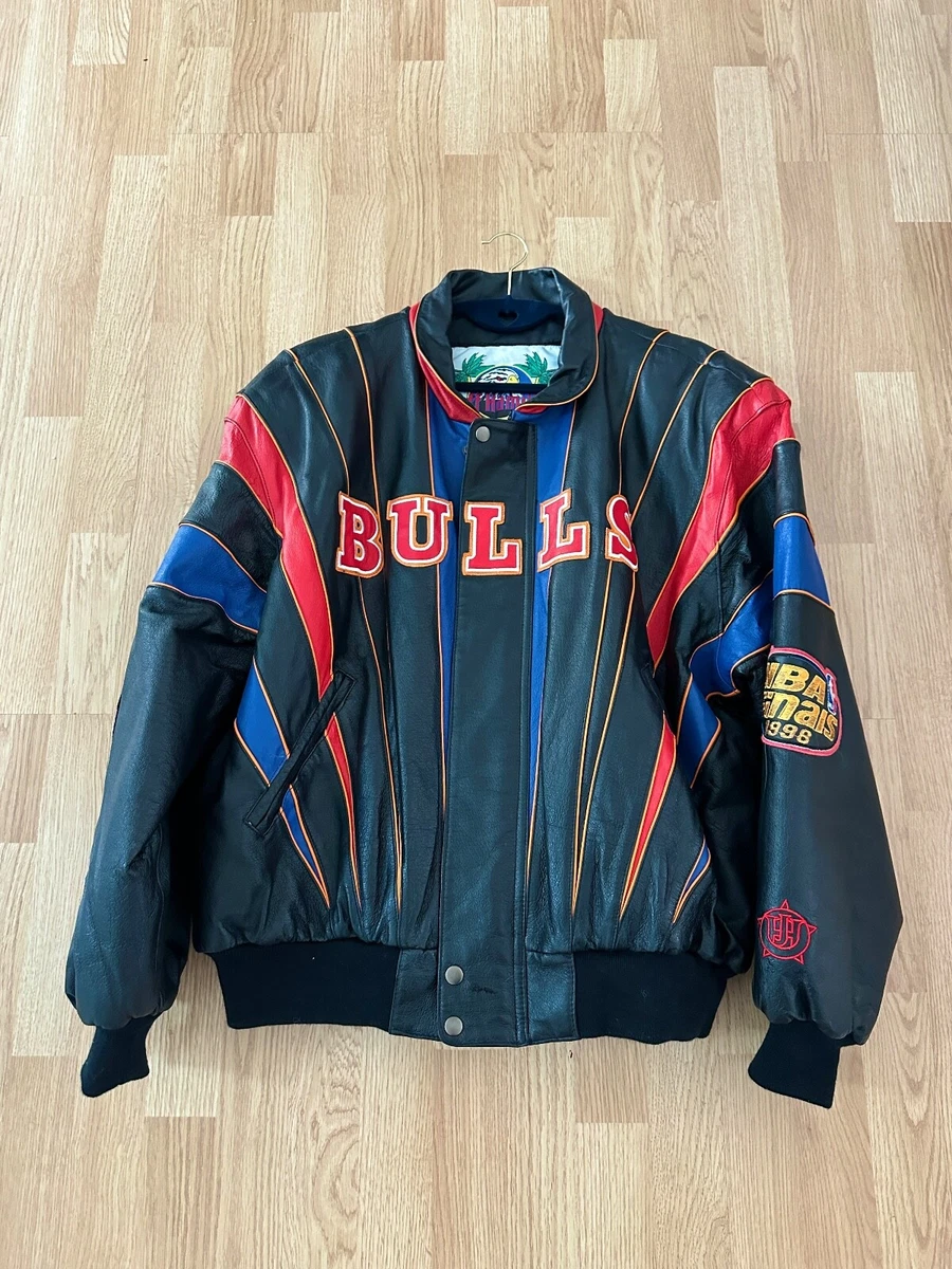 Jeff Three Peat Chicago Bulls Leather Jacket