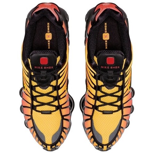 Men Nike Shox TL Running Shoes Size 10 Black Orange Red Sunrise AV3595 004 - Picture 3 of 20