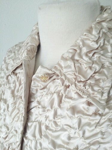 Joseph Ribkoff Beige Crinkle Button up Jacket Mid weight Dressy Size 4 Nwt New - Picture 2 of 12
