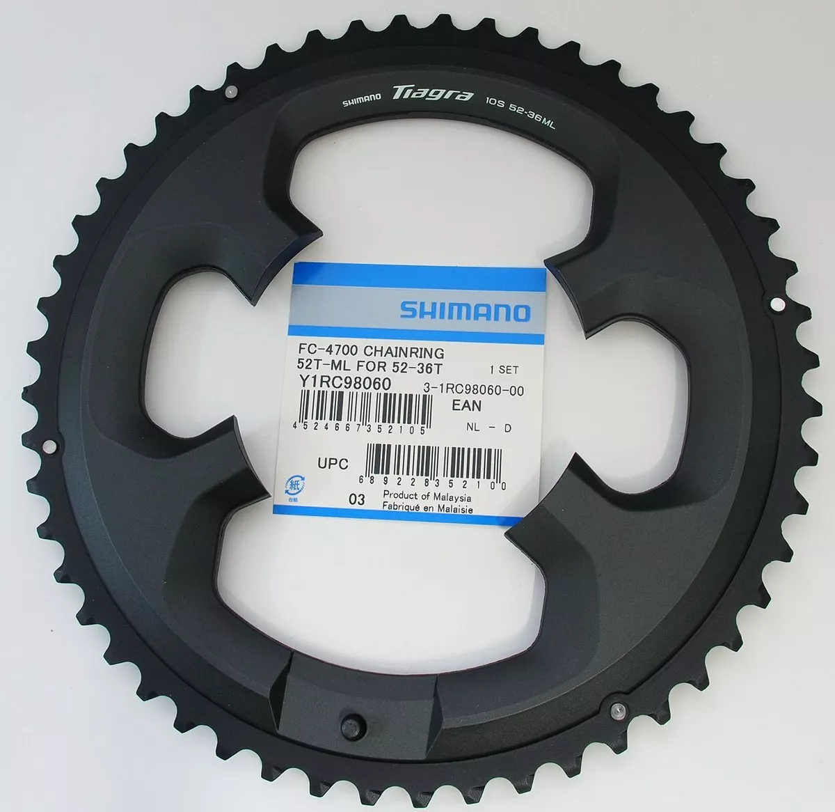 Shimano Tiagra FC-4700 Road Bike 10 speed 52T ML Chainring for 52-36T