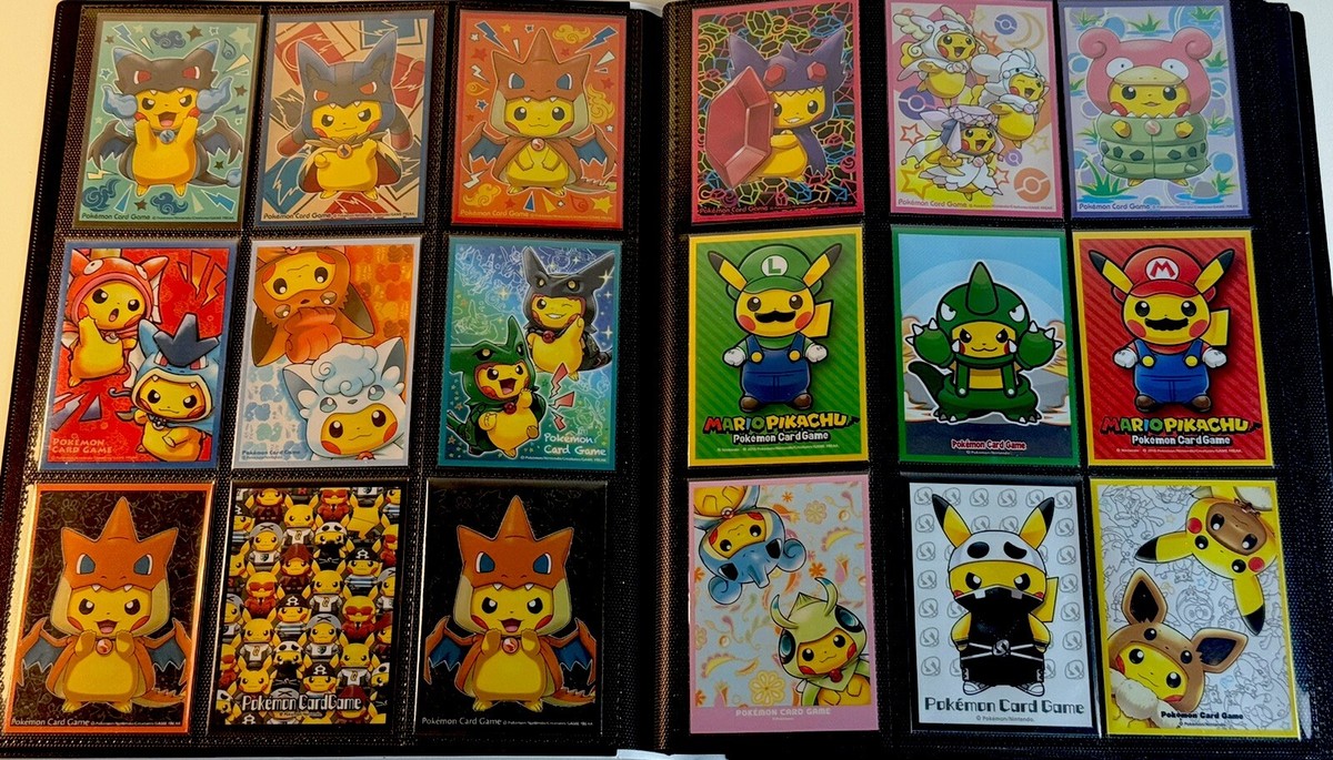 Pokmon Poncho Pikachu COMPLETE Master Sleeve Set-Mario Charizard