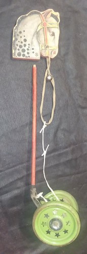 Vintage GONG BELL Mfg Co. CHIME HOBBY HORSE Old Parts Decor Memorabilia Stick  - Picture 1 of 11