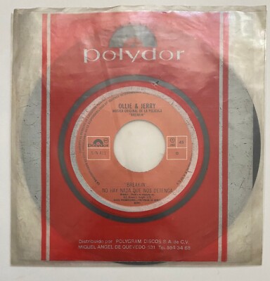 OLLIE & JERRY -BREAKIN  /NO HAY NADA QUE NOS DETENGA- 1984 MEXICAN 7¨ SINGLE CS