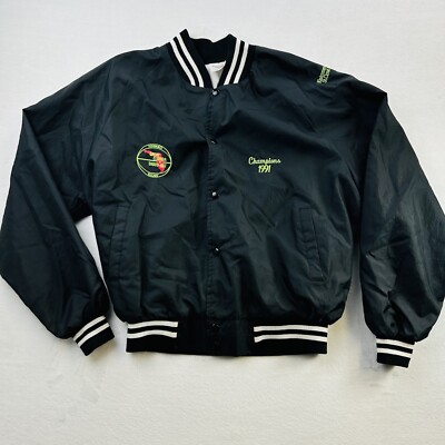 VINTAGE Auburn Sportswear Jacket Adult Extra Large Black Rotary Basketball  Mens