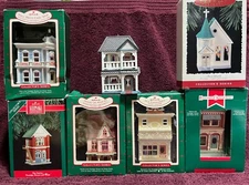 Vintage Hallmark Nostalgic Houses and Shops - Lot of 7