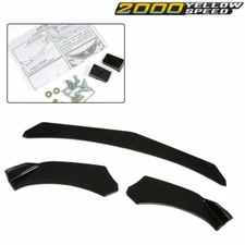 Fit For Universal Front Lower Bumper Lip Chin Spoiler Splitter Diffuser Body 3PC