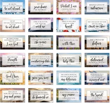 JBH Creations Be Not Afraid Bible Verse Cards with Full Scripture - Pack of 48