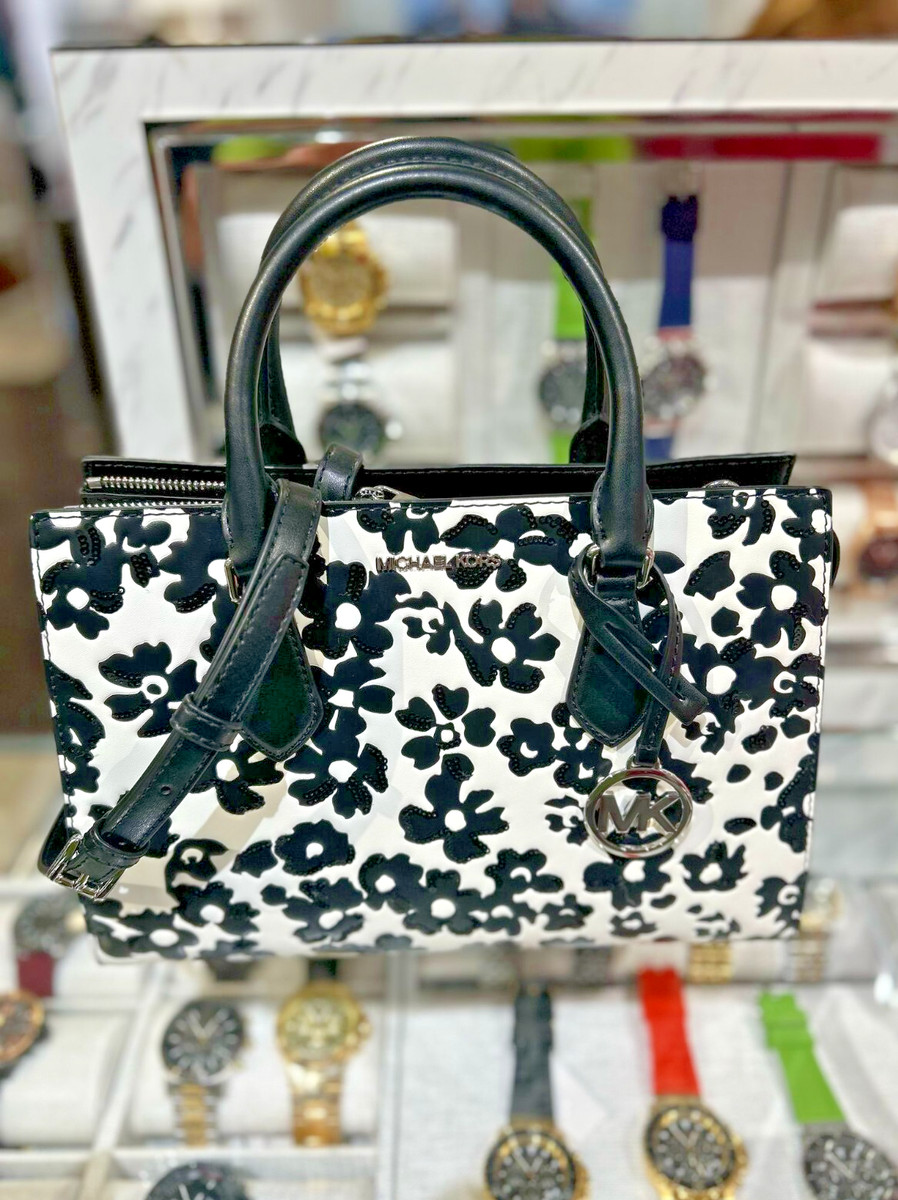 Michael Kors Sheila Women Medium Sequined Floral Print Purse