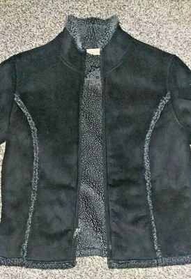 petite black suede jacket