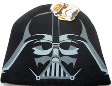 Disney Kid's Black with Darth Vader Face Knitted Beanie Hat-Brand New with Tags!