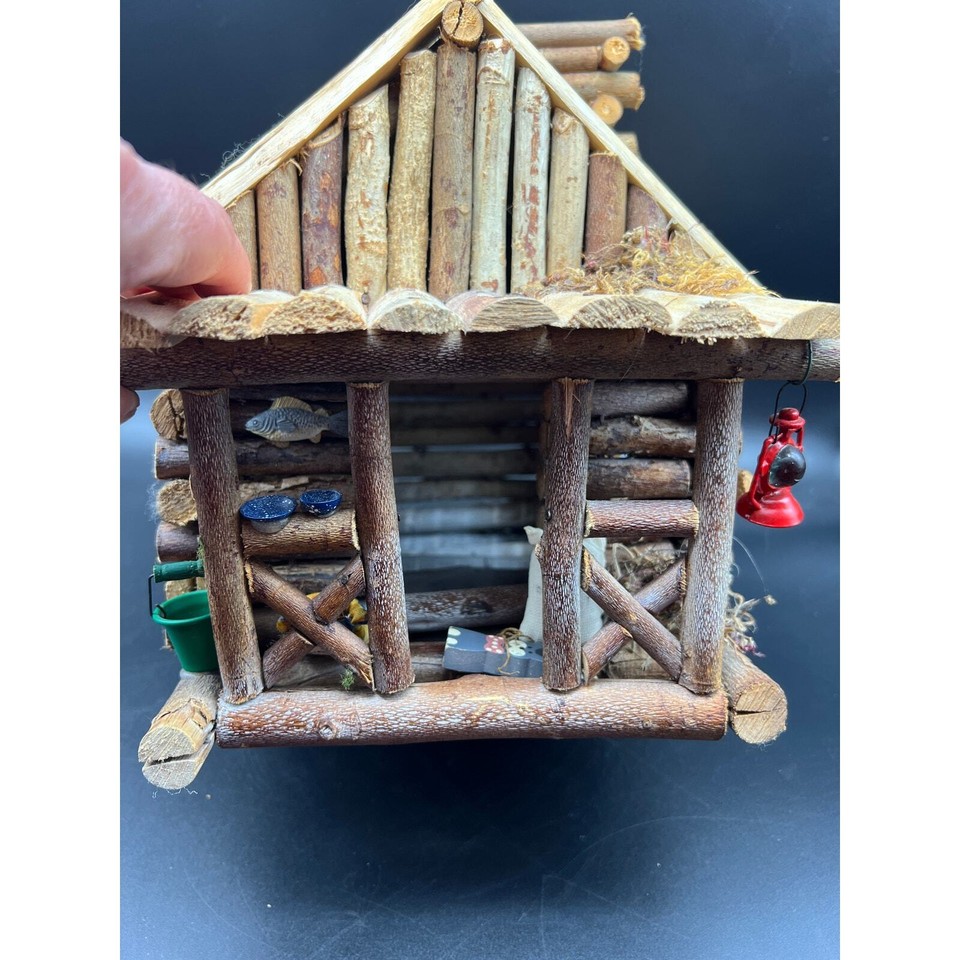 Log Cabin Handmade Diorama Appalachia Frontier Oregon Train eBay