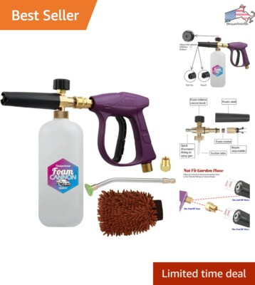 #ad #ad Foam Cannon Lance Kit Pressure Washer Jet Wash with Gutter Cleaner Wand $61.97