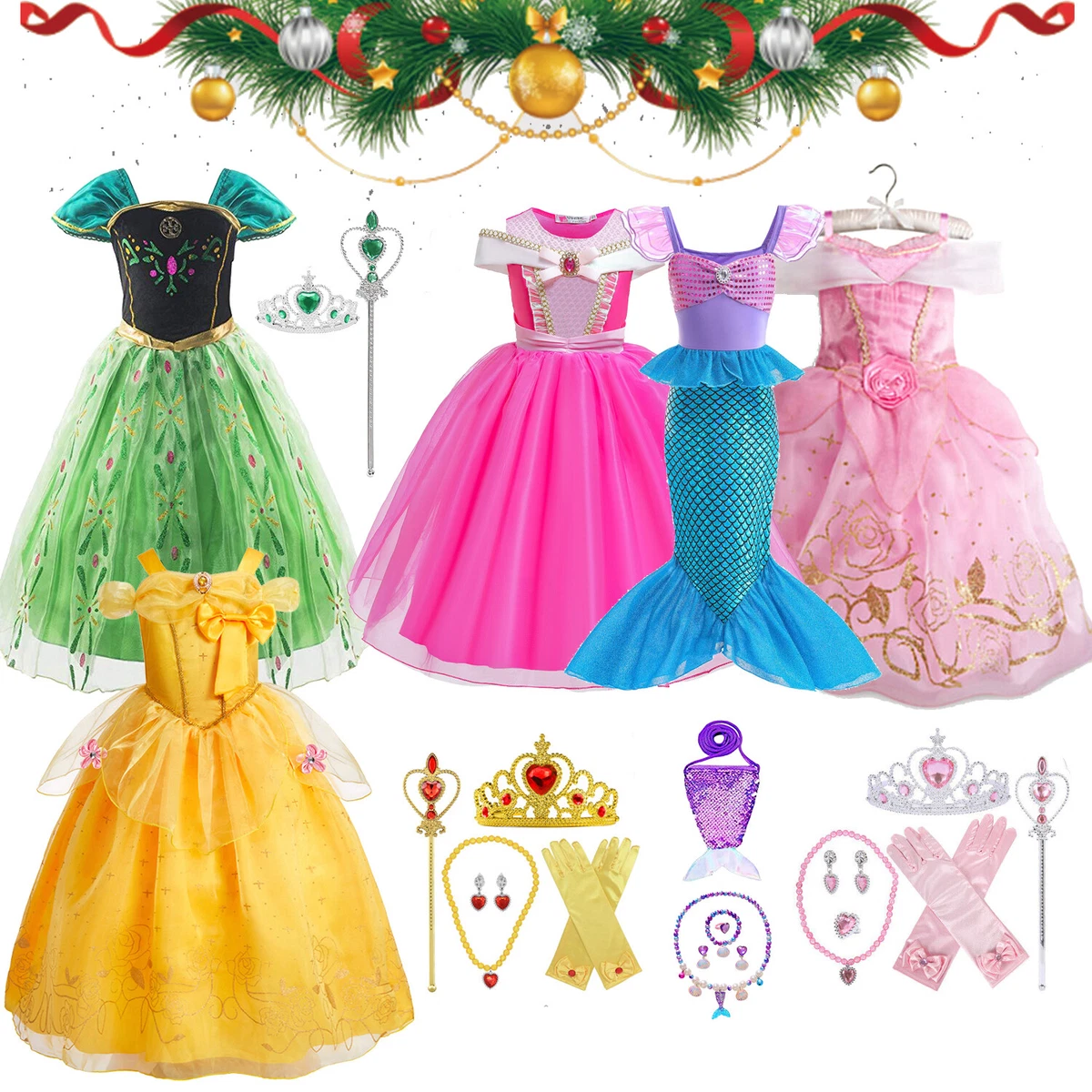 Belle Blue Fancy Dresses for Girls for sale | eBay UK