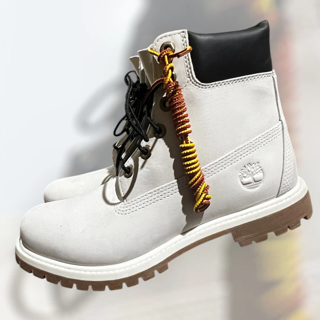 Timberland Stivali Donna Premium 6" Impermeabili Grigio Chiaro A5SS3 Taglia 8 5