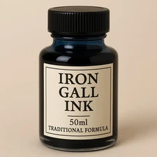 Authentic Iron Gall Ink – 50ml Bottle – Traditional Formula for Archival Writing