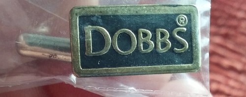 Dobbs lapel hat pin black enamel background