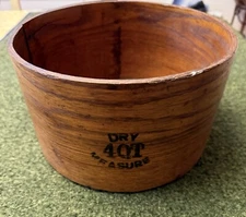 Antique Rare E.B. Frye & Son Wilton NH  Dry 4 Qt Wooden Grain Measure Farmhouse