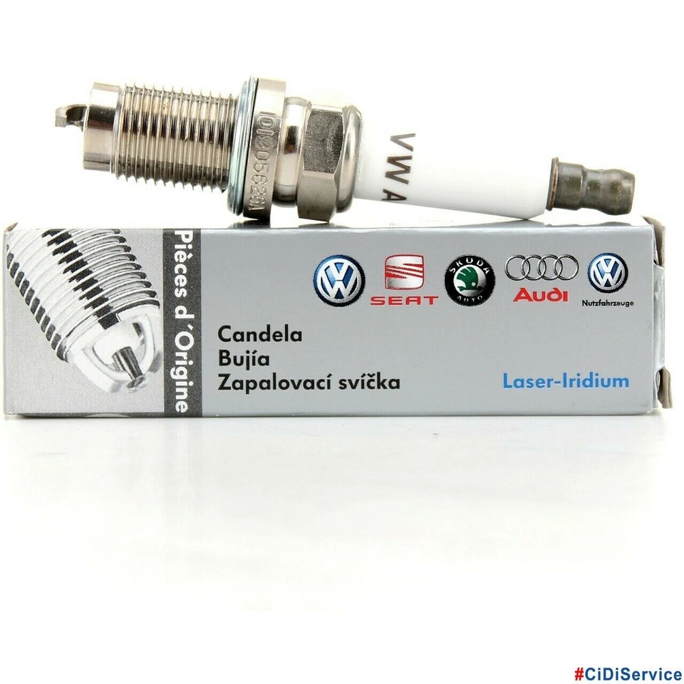 4 个火花塞铱原装大众 Cc Passat B6 B7 Touran 1.4 TSI 多燃料 — 第 2/4 张图片