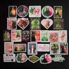 Emerald City Witch Musical Stickers Pink Green Fantasy Theater Vinyl Decals